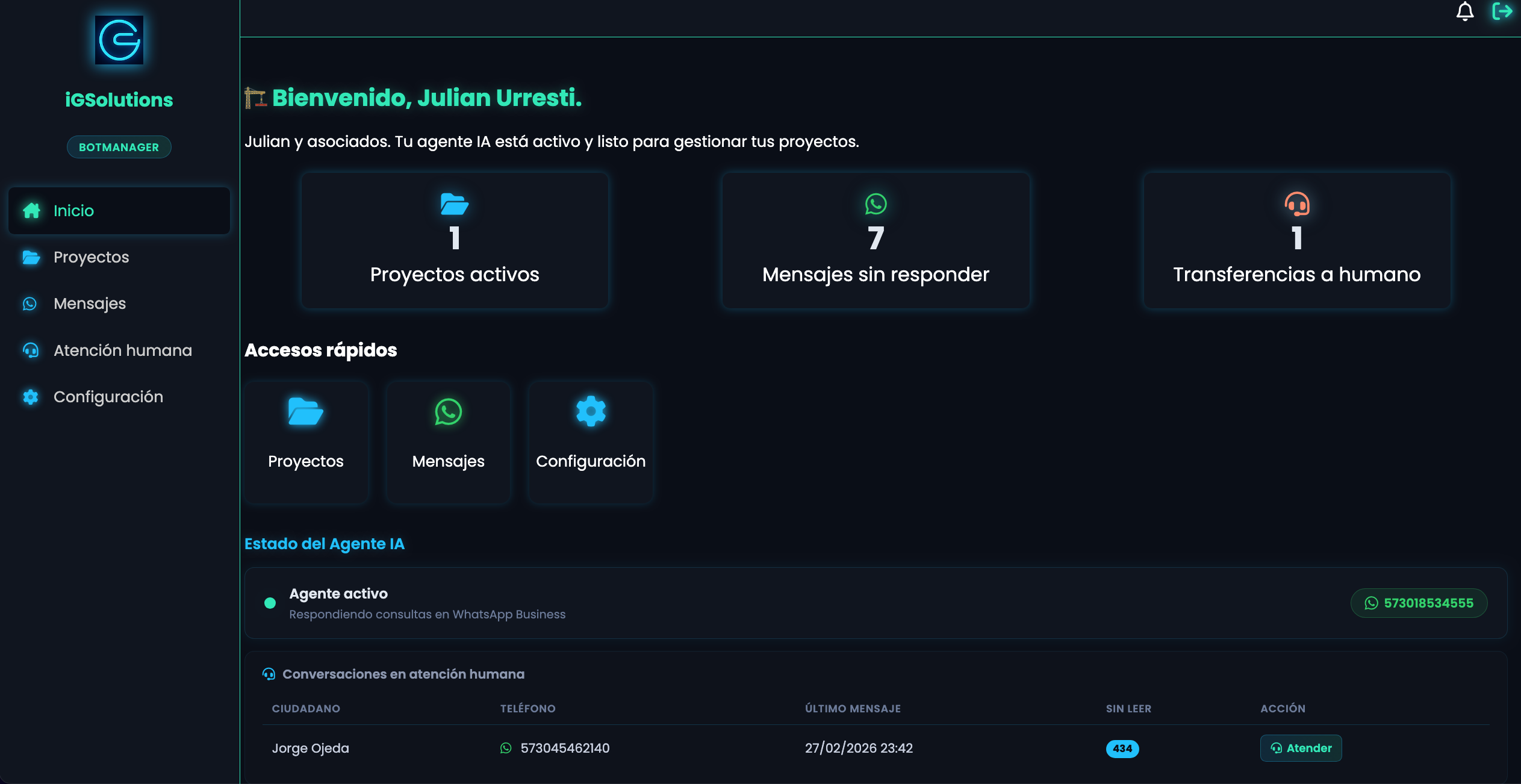 Dashboard BotManager
